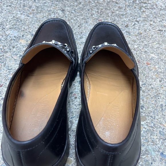 Salvatore Ferragamo Black Leather Slip-On Loafers 9.5D - Picture 5 of 11